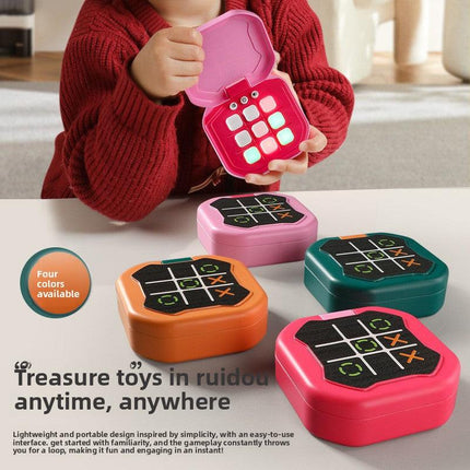 2 Pack Red AI Tic-Tac-Toe Handheld Game Electronic Logic Training Machine with 9 Game Modes and Light-up Buttons for Kids Age 3+ Australian Home Travel.