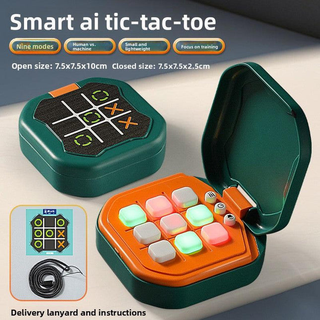 2 Pack Green AI Tic-Tac-Toe Handheld Game Electronic Logic Training Machine with 9 Game Modes and Light-up Buttons for Kids Age 3+ Australian Home Travel.