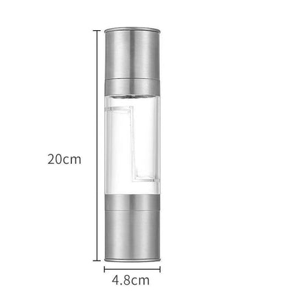 2 Pack 2-in-1 Stainless Steel Manual Spice Grinder Dual Head Salt and Pepper Mill with Adjustable Coarseness for Australian BBQ Kitchen and Travel.