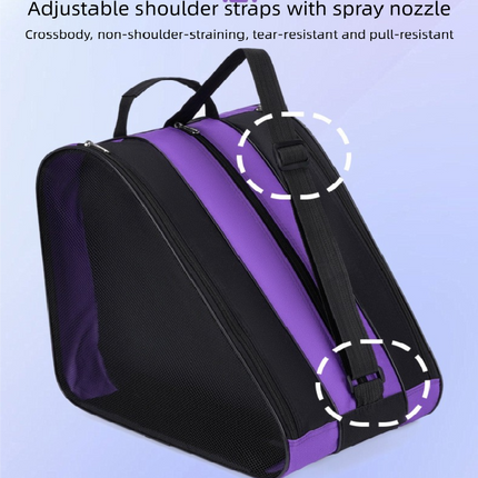 Peacock blue 3-Compartment Roller Skate Bag Breathable Mesh Ice Skate Carrier with Adjustable Shoulder Strap for Kids and Adults Australian Sports Accessories.