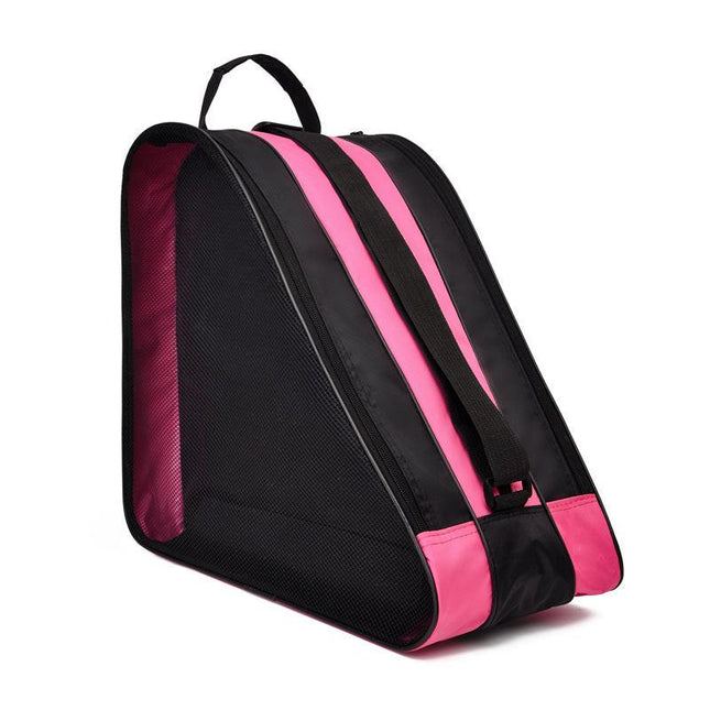 Pink 3-Compartment Roller Skate Bag Breathable Mesh Ice Skate Carrier with Adjustable Shoulder Strap for Kids and Adults Australian Sports Accessories.