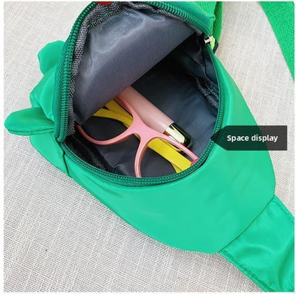 Red Kids Cartoon Dinosaur Chest Bag Cute Lightweight Nylon Crossbody Shoulder Pack for Toddlers Outings and Travel New Arrival Gift.