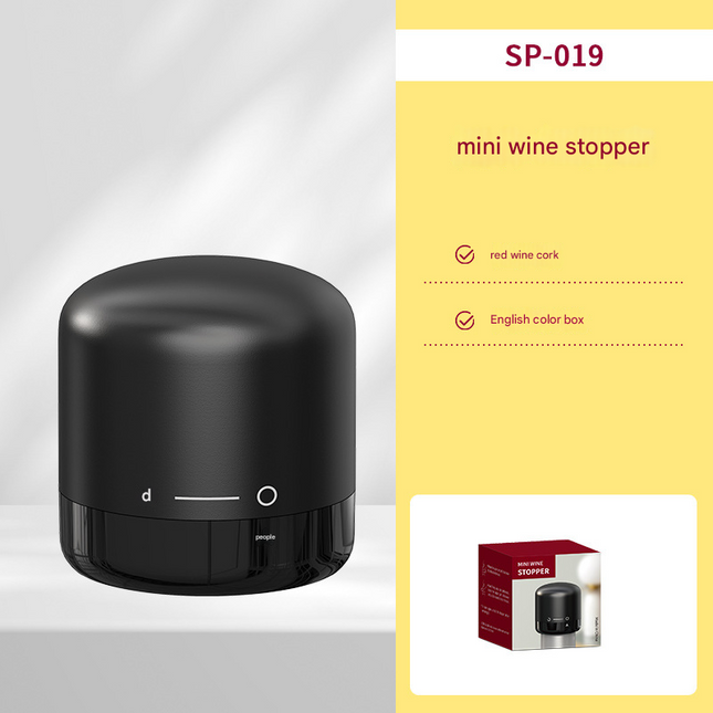 2-PCS Mini Red Wine Stopper Leak Proof Food Grade Silicone Vacuum Seal Reusable Wine Bottle Cap for Freshness Preservation Australian Home Use Black.