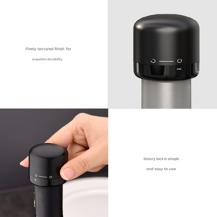 2-PCS Mini Red Wine Stopper Leak Proof Food Grade Silicone Vacuum Seal Reusable Wine Bottle Cap for Freshness Preservation Australian Home Use Black.