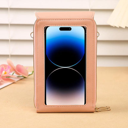 Green Touch Screen Crossbody Phone Bag for Women Small Shoulder Purse with Dual Zippers and Card Slots Compact Travel Pouch Australian Lifestyle.