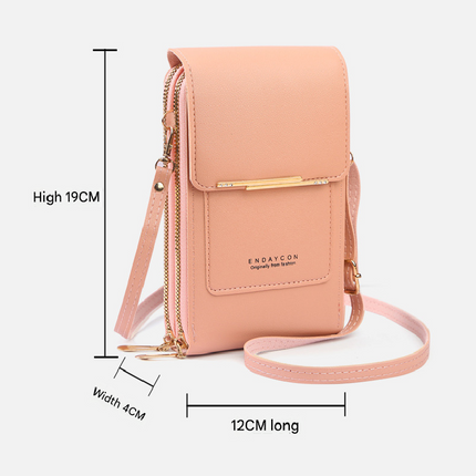 Green Touch Screen Crossbody Phone Bag for Women Small Shoulder Purse with Dual Zippers and Card Slots Compact Travel Pouch Australian Lifestyle.