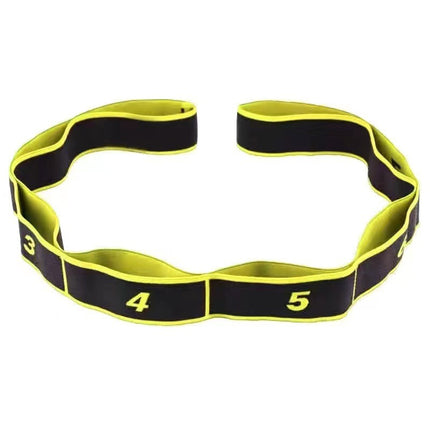 Yellow 3 Pack Multi-Loop Yoga Stretching Strap with Numbered Sections 90cm Elastic Resistance Band for Dance Pilates Body Sculpting Australian Fitness Gear.