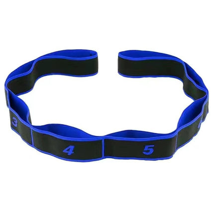 Blue 3 Pack Multi-Loop Yoga Stretching Strap with Numbered Sections 90cm Elastic Resistance Band for Dance Pilates Body Sculpting Australian Fitness Gear.