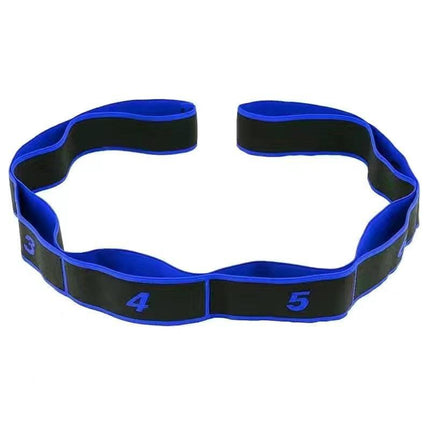 Blue 3 Pack Multi-Loop Yoga Stretching Strap with Numbered Sections 90cm Elastic Resistance Band for Dance Pilates Body Sculpting Australian Fitness Gear.