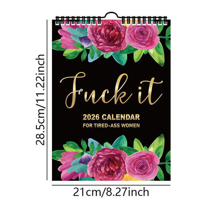 Exhausted women 2026 Wall Calendar 28.5 x 21 cm – Funny and Inspirational Designs for Home, Office, or Gift in Australia.