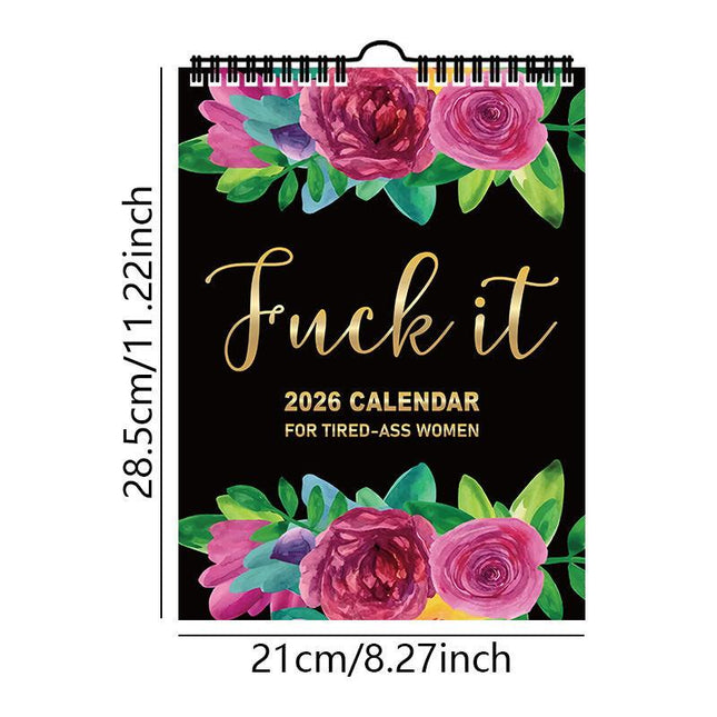 Exhausted women 2026 Wall Calendar 28.5 x 21 cm – Funny and Inspirational Designs for Home, Office, or Gift in Australia.