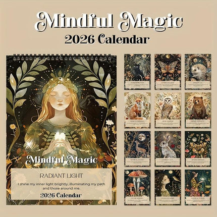 Mindfulness Magic 2026 Wall Calendar 28.5 x 21 cm – Funny and Inspirational Designs for Home, Office, or Gift in Australia.