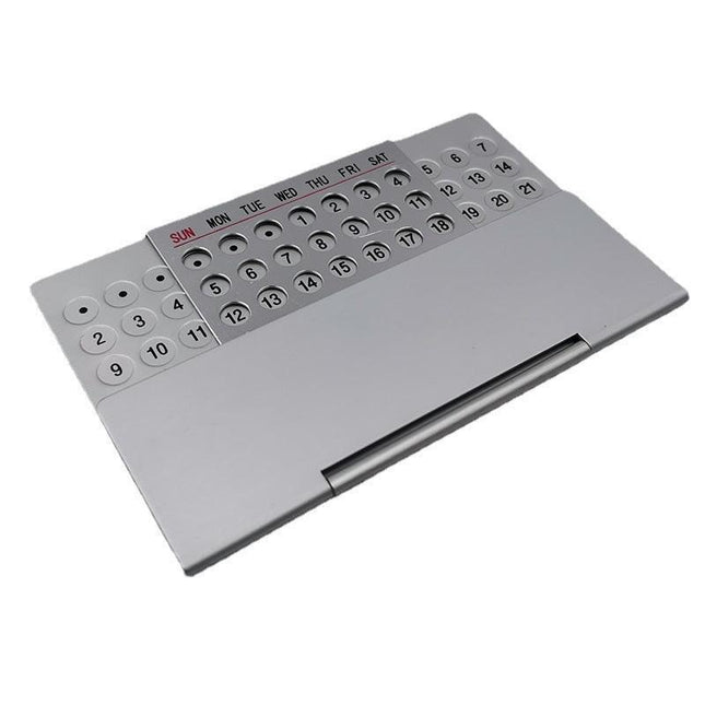 2-PCS Ultra-Thin Metal Desk Calendar – Durable Aluminum Perpetual Calendar for Office or Home Use in Australia.