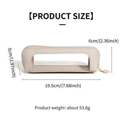 2-Pcs Green Transparent Makeup Brush Case – Portable Zippered Cosmetic Pouch with Clear Window for Travel and Daily Use in Australia.