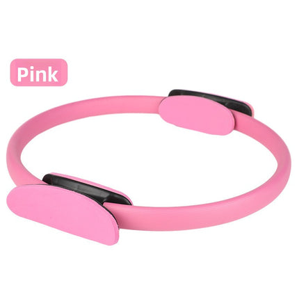Pink Pilates Ring Exercise Tool – High-Elasticity Yoga Ring for Core Strength, Postpartum Recovery, Glute Toning & Full-Body Workout (Unisex).