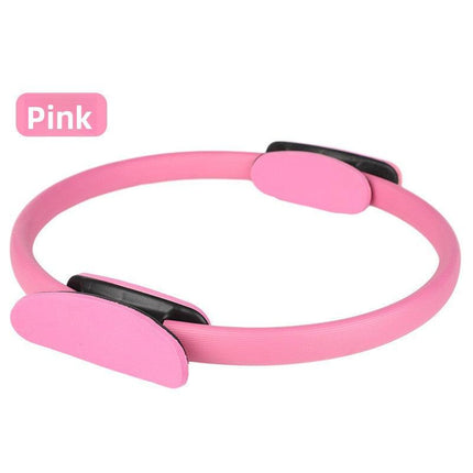 Pink Pilates Ring Exercise Tool – High-Elasticity Yoga Ring for Core Strength, Postpartum Recovery, Glute Toning & Full-Body Workout (Unisex).