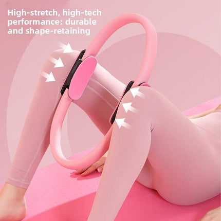 Pink Pilates Ring Exercise Tool – High-Elasticity Yoga Ring for Core Strength, Postpartum Recovery, Glute Toning & Full-Body Workout (Unisex).