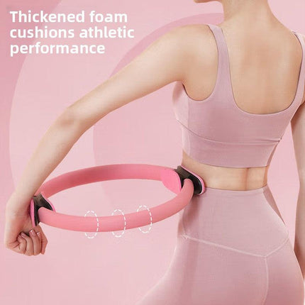 Pink Pilates Ring Exercise Tool – High-Elasticity Yoga Ring for Core Strength, Postpartum Recovery, Glute Toning & Full-Body Workout (Unisex).
