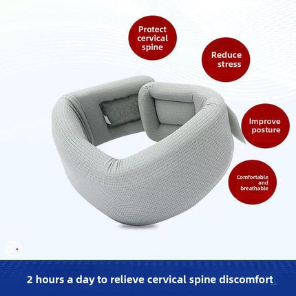 360° Neck Support Collar with Cooling Mesh Fabric – Posture Corrector for Forward Head & Neck Pain Relief, Includes Washable Cover (Free Replacement Cover Included).
