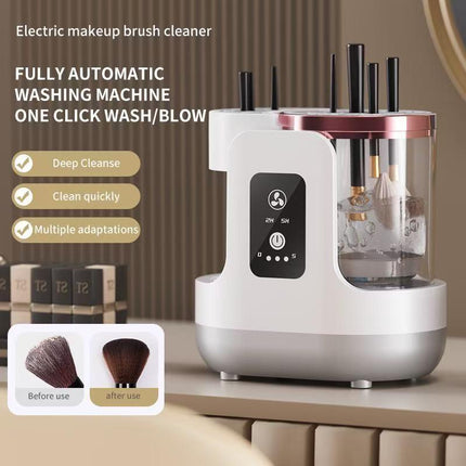 Automatic Electric Makeup Brush Cleaner with UV Sterilization & Fast Drying – Rechargeable, One-Touch Cleaning for Home & Travel.