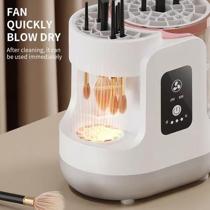 Automatic Electric Makeup Brush Cleaner with UV Sterilization & Fast Drying – Rechargeable, One-Touch Cleaning for Home & Travel.