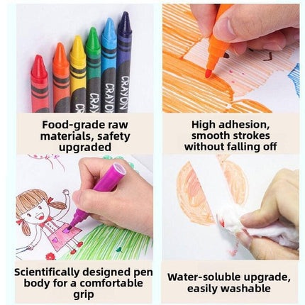 Blue 208-Piece Kids Art Set with Built-in Trifold Easel Drawing and Painting Kit for Students with Watercolor Pens Crayons and Pencils for Aussie Homes.