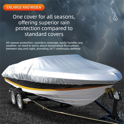 Black Heavy Duty Waterproof V-Hull Boat Cover 11-13FT Marine Grade Outdoor UV Protection for Australian Storage and Mooring.