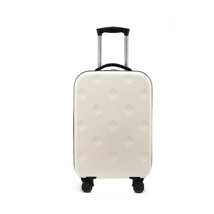 Beige 20 Inch Foldable Carry-on Suitcase with 360 Spinner Wheels and Combination Lock, Lightweight Space Saving Hard Shell Luggage for Australian Travel.