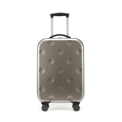 Grey 20 Inch Foldable Carry-on Suitcase with 360 Spinner Wheels and Combination Lock, Lightweight Space Saving Hard Shell Luggage for Australian Travel.