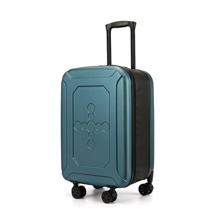 Blue 20 Inch Foldable Carry-on Suitcase Ultra Lightweight 2.1kg Hard Shell Luggage with 360 Spinner Wheels and Combination Lock for Australian Travel.