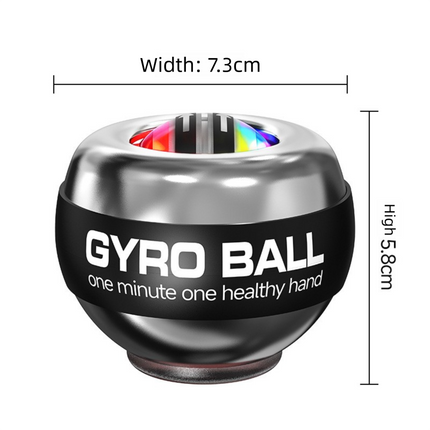 Black LED Gyro Ball Wrist Power Trainer with Digital Counter and Auto-Start Zinc Alloy Core for Grip Strength and Stress Relief in Australian Homes.