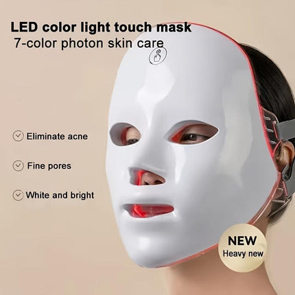 7-Color LED Face Mask with 112 Photon LED Chips Lightweight 290g Beauty Device for Home Skincare and Facial Comfort in Australia.