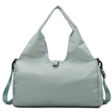 Apple green Women Large Capacity Yoga Gym Bag with Shoe Compartment and Mat Strap Water Resistant Travel Duffel Lightweight Tote for Fitness and Weekend Trips.