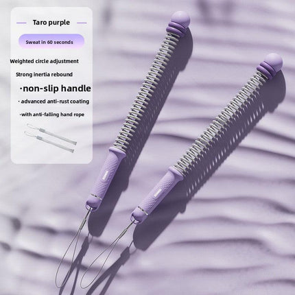 Purple Multifunctional Cordless Battle Rope with Adjustable Weight Rings for Home Gym Professional Strength Training Tool for Local Professionals Standard Fit.