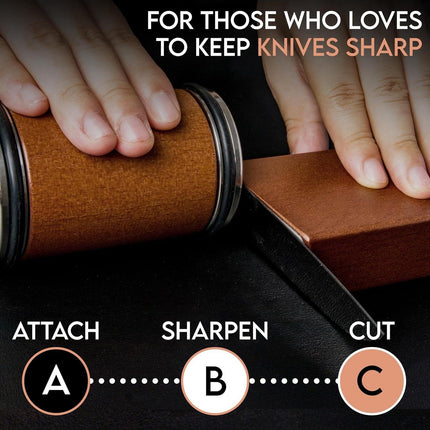 Black  Rolling Knife Sharpener Set with Diamond Discs and Magnetic Base 15 and 20 Degree Angles for Precision Kitchen Knife Maintenance in Australian Homes.
