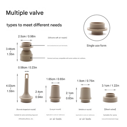 Mini 3-in-1 Portable Camping Air Pump and Lantern 1200mAh Rechargeable Electric Pump with 5 Nozzles for Australian Outdoor Camping and Hiking.