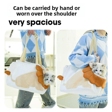 Lion Shape Pet Carrier Bag Large Capacity Breathable Mesh Adjustable Opening Portable Handheld Shoulder Travel Bag for Local Pet Owners and Small Animals.