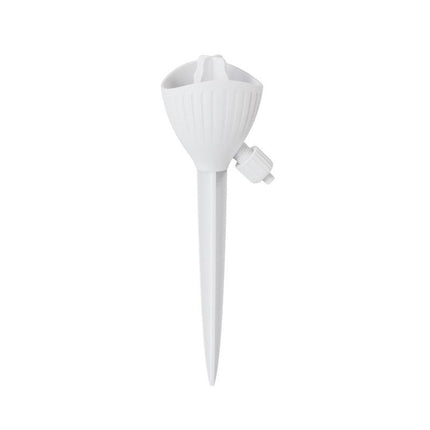 5-PCS White Automatic Plant Watering Spikes with Adjustable Flow Control Universal Fit 5 Pack for Indoor and Outdoor Potted Plants Reliable Gardening Solution for Local Homes.