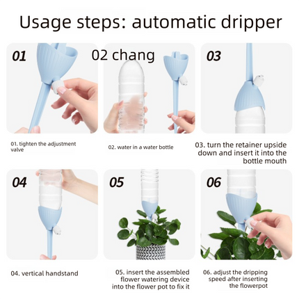 5-PCS Green Automatic Plant Watering Spikes with Adjustable Flow Control Universal Fit 5 Pack for Indoor and Outdoor Potted Plants Reliable Gardening Solution for Local Homes.