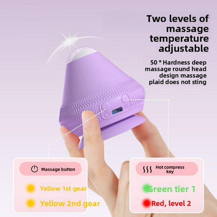 Green Electric Suction Fascia Massage Ball with Heated Vibration Type-C Rechargeable Deep Muscle Relaxation Tool for Local Professionals and Modern Lifestyles.