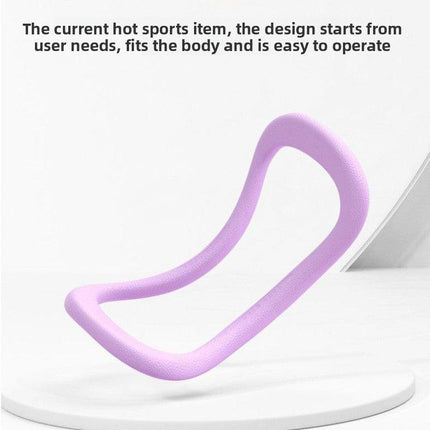 2-PCS Purple Multifunctional Yoga Ring Pilates Circle with Soft TPE Double Arc Design for Calf Relaxation and Posture Correction Ideal for Local Home Gym Fitness.