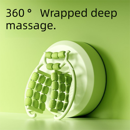 Green 360-Degree Wrap Around Leg Roller Massager with 29 Acupressure Points for Muscle Recovery and Body Shaping Essential Tool for Local Home Workouts.