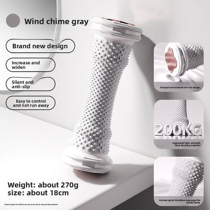 Grey Foot Massage Roller for Arch Support and Plantar Fasciitis Relief Durable Fascia Massage Tool with 500 Pressure Points for Local Home Office Wellness.