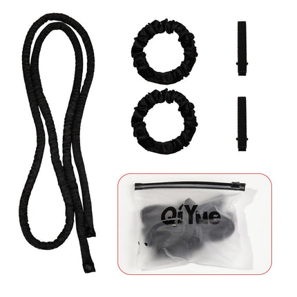 2-PCS Black Heatless Hair Curler Set Extra Long Overnight Soft Ribbon for Natural Big Waves Damage-Free Professional Home Styling Solution for Local Women.