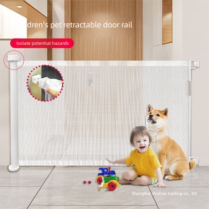Grey Retractable Baby Safety Gate and Pet Barrier Extra Wide 300cm for Stairs and Doorways No Drill Mesh In-Home Protection Solution for Local Families.
