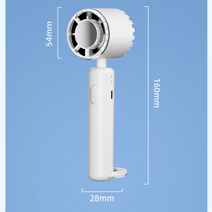 Blue Portable Ice Cooling Handheld Fan USB Rechargeable 2000mAh Silent Battery Fan for Office and Outdoor Use Personal Cooling Solution for Local Professionals.