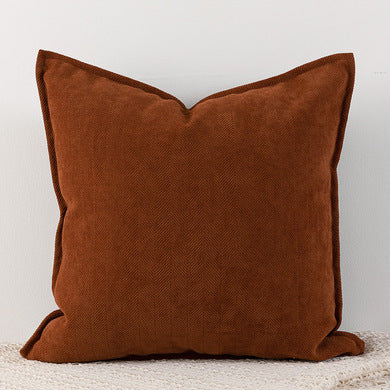 Caramel colour Nordic Herringbone Chenille Pillowcases 2 Pack 45x45cm for Sofa and Bed Soft Decorative Cushion Covers No Inserts Included Local Standard Fit Home Styling.