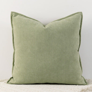 Matcha green Nordic Herringbone Chenille Pillowcases 2 Pack 45x45cm for Sofa and Bed Soft Decorative Cushion Covers No Inserts Included Local Standard Fit Home Styling.