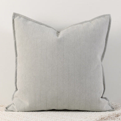 Milk gray Nordic Herringbone Chenille Pillowcases 2 Pack 45x45cm for Sofa and Bed Soft Decorative Cushion Covers No Inserts Included Local Standard Fit Home Styling.
