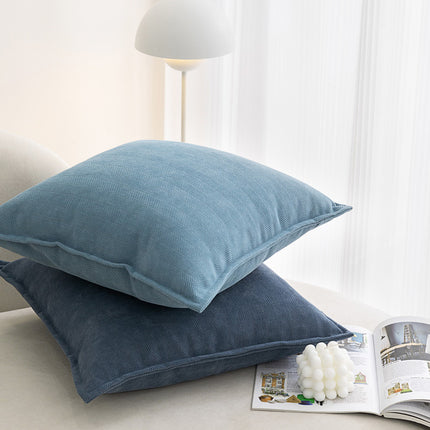 Cream White Nordic Herringbone Chenille Pillowcases 2 Pack 45x45cm for Sofa and Bed Soft Decorative Cushion Covers No Inserts Included Local Standard Fit Home Styling.